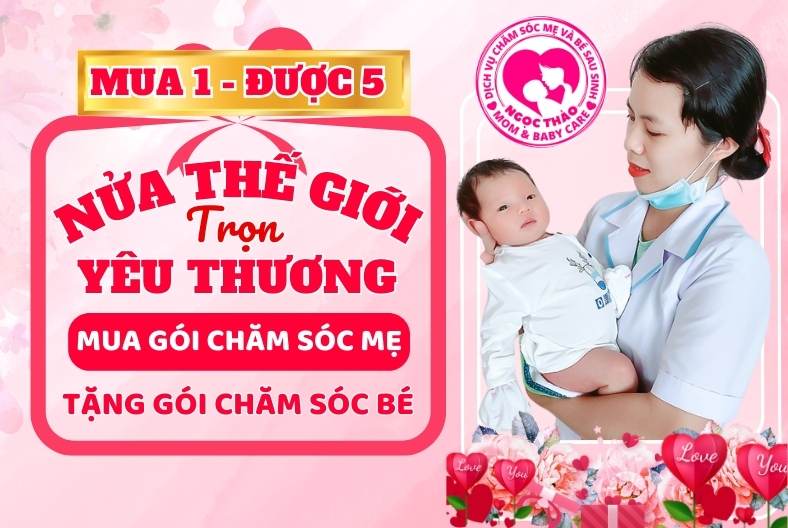 Dịch vụ chăm sóc bé sau sinh khuyến mãi tắm bé miễn phí